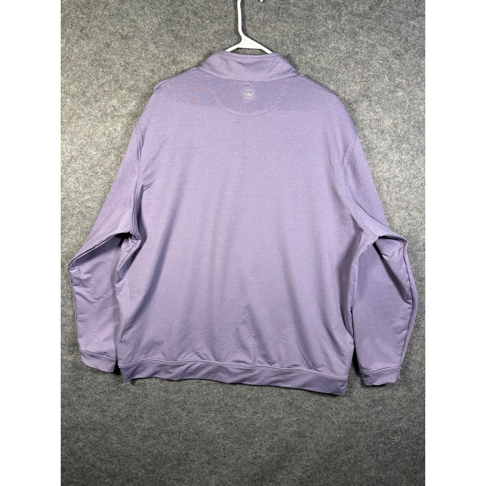 Peter Millar Mens 2X Purple Quarter Zip Pullover Golf Sweater MS20EK40BBT - Picture 8 of 8